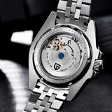 PAGANI DESIGN Official Branded PD-1662 Stainless Steel Luxury Mechanical Men's Watch - Pearl DG5833 GMT Automatic Self-Winding Movement - Sapphire Crystal Glass