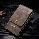DG.MING Universal Leather Belt Clip Phone Case - For iPhones, Samsung, etc - Up to 6.5 inch screen size
