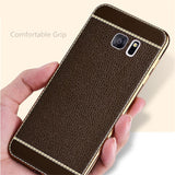 MouseMi Spedu Litchi Leather with Metal Frame Case For Samsung Galaxy Phones