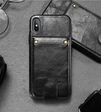 Detachable Leather Vertical Flip Wallet Case For iPhone 6, 6 Plus, 6S, 6S Plus, 7, 7 Plus, 8, 8 Plus, X, XS, Samsung Galaxy S8, S8 Plus, S9, S9 Plus, Note 8, Note 9