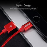 ROCK MFI Certified Fast Charging Nylon Braided Lightning to USB Cable for Apple Devices