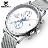 New CHEETAH CH1605 Reloj Hombre Branded Slim Stainless Steel Mens Watch - Quartz Chronograph with Water Resistance
