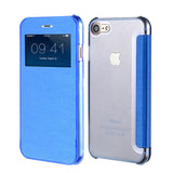 Smart Window View Leather Case for iPhone 7 / 7 Plus Blue / For Iphone 7 by Floveme - Titanwise