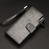 baellerry Men's Long Luxury Leather Wallet with Zipper
