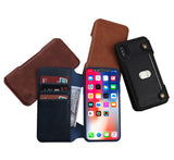 Musubo Luxury Leather Case With Detachable Flip Wallet and Screen Protector For iPhone 6, 6 Plus, 6S, 6S Plus, 7, 7 Plus, 8, 8 Plus, X, XS