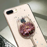 Moving Glitter Red Wine Case for iPhone 4, 4S, 5, 5S, SE, 6, 6S, 6 Plus, 6S Plus, 7, 7 Plus, 8, 8 Plus, X, XR, XS, XS Max