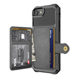 Magnetic Flip Bank Card Storage Case for iPhone 6, 6 Plus, 6S, 6S Plus, 7, 7 Plus, 8, 8 Plus, X, XR, XS, XS Max, 11, 11 Pro, 11 Pro Max, SE 2020