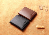 BISON DENIM Official N4429 Genuine Leather Men's Mini Wallet - RFID Blocking