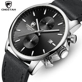 2019 Men Watch CHEETAH Brand Fashion Sports Quartz Watches Mens Leather  Waterproof Chronograph Clock Business Relogio Masculino,Leather Grey: Buy  Online at Best Price in UAE 