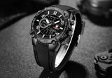 CHEETAH Branded Quartz Mens Sports Watch - with Multi-function LED Display Chronograph and Water Resistance