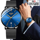 HAIQIN Official Branded HQ-8705 Luxury Slim Stainless Steel Men's and Women's Quartz Watch - Couple's His and Her's Watch Gift Set
