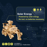 Robotime Official LS402 Wood Solar Powered 3D Moving Model/Puzzle - Creative Self-assembled/DIY Gift