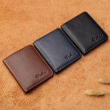 BISON DENIM Official N4429 Genuine Leather Men's Mini Wallet - RFID Blocking