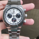 PAGANI DESIGN Official PD-1707 40mm Luxury Meca-Quartz Chronograph Stainless Steel Men's Watch - 200m Water Resistance - Sapphire Crystal - SEIKO VK63 Meca-Quartz