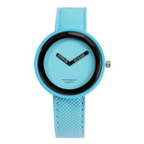 WOMAGE Official Branded WZ9000 Round Colourful Fashion Women's Watch - Eco Leather Strap