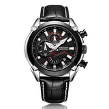 MEGIR Official Branded ML2065G Sports Chronograph Men's Quartz Watch - Genuine Leather Strap