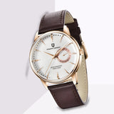 PAGANI DESIGN PD-1654 Branded Luxury Stainless Steel Men's Watch - Seiko VH65 Watch Movement - Genuine Leather Strap