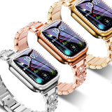 Luxury Stainless Steel Diamond Strap For Apple Watch Series 1, 2, 3, 4, 5, 6, 7, 8, Ultra - Diamond Case available