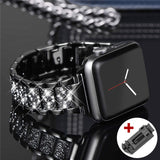 Luxury Stainless Steel Diamond Strap For Apple Watch Series 1, 2, 3, 4, 5, 6, 7, 8, Ultra - Diamond Case available