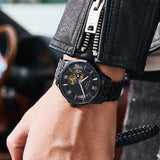 STARKING Official Branded AM0813 Luxury Stainless Steel Mechanical Men's Watch - Automatic Self-Winding Skeleton Movement - Sapphire Crystal Glass