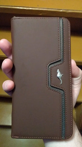 Delidaishu Designer Kangaroo Emblem Long Men's Wallet – Titanwise