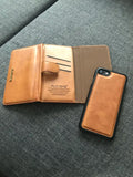 FLOVEME Luxury Business Leather Magnetic Double Flip Wallet Case for iPhone 6, 6 Plus, 6S, 6S Plus, 7, 7 Plus, 8, 8 Plus, X
