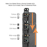 Professional 6 Camera Lens Case For iPhone 7 Plus, 8 Plus, X - Fisheye, Telephoto, Wide-Angle, 10X Macro, 20X Macro
