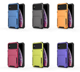 Minvvell Hidden Flip Compartment Hybrid Armour Card Wallet Case for iPhone 6, 6S, 6 Plus, 6S Plus, 7, 7 Plus, 8, 8 Plus, X, XR, XS, XS Max, 11, 11 Pro, 11 Pro Max, SE 2020, 12 Mini, 12, 12 Pro, 12 Pro Max