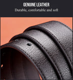 NO.ONEPAUL Genuine Cow Leather Luxury Designer Belt - 8 styles available