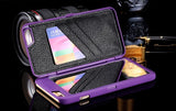 FLOVEME Luxury Leather Flip Wallet Mirror Case For iPhone 6, 6 Plus, 6S, 6S Plus, 7, 7 Plus, 8, 8 Plus, X