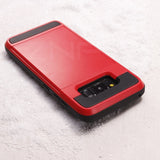 FLOVEME Armour Case with Sliding Credit Card Slot For Samsung Galaxy Phones