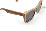 BOBO BIRD Full Bamboo Wood Polarised Square Sunglasses with Gift Box