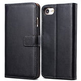 Flip Leather Case with Wallet and Stand for iPhone 7, 7 Plus Black / For iPhone 7 by Tomkas - Titanwise