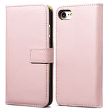 Flip Leather Case with Wallet and Stand for iPhone 7, 7 Plus Pink / For iPhone 7 by Tomkas - Titanwise