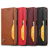 Magnetic Leather Flip Wallet Case with Front Card Holder for Samsung Galaxy A10, A20, A20E, A30, A40, A50, A60, A70, A80, A90