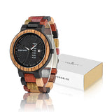 BOBO BIRD Multi-Coloured Wood Watch U-P14-1 - Men and Women Watches available with Gift Box
