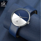 SHENGKE Official Minimalist Leather Men's and Women's Quartz Watch - Couple Watch Gift Set