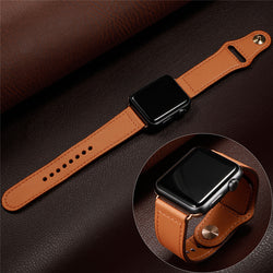 CRESTED Genuine Leather Strap Band for Apple Watch Series 1, 2, 3, 4, 5