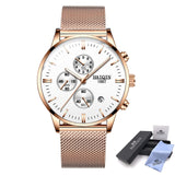 HAIQIN Official HQ8704 Luxury Branded Stainless Steel Men's Watch with Quartz Chronograph