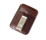 Genuine Leather RFID Blocking Super Slim Wallet with Clip