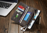 Two Layer Flip Leather Case with Wallet and Stand for iPhone 6, 6 Plus, 6S, 6S Plus, 7, 7 Plus Black / For iPhone 6, 6s by CaseMe - Titanwise