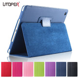 Utoper Litchi Patterned PU Leather Flip Case For iPad Mini 1, 2, 3
