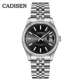 CADISEN Official Branded C8053 Luxury Stainless Steel Mechanical Men's Watch - Automatic Self-Winding Movement - Sapphire Crystal Glass with Cyclops - Japanese Miyota Movement Available