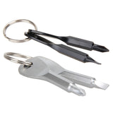 Silver or Black Mini Screwdriver Key Ring 2 Piece Set