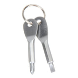 Silver or Black Mini Screwdriver Key Ring 2 Piece Set