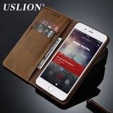 USLION Luxury Flip Wallet Leather Case For iPhone 5, 5S, 5C, SE, 6, 6S, 6 Plus, 6S Plus, 7, 7 Plus, 8, 8 Plus, X, XR, XS, XS Max