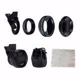 2-in-1 Clip-on Camera Lens Kit For iPhones - 0.45X Wide Angle and 12.5X Macro Lens