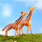 2 Piece Set Mini Deer or Giraffe Terrarium Decoration