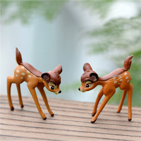 2 Piece Set Mini Deer or Giraffe Terrarium Decoration