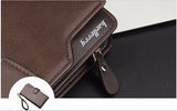 baellerry Men's Long Luxury Leather Wallet with Zipper